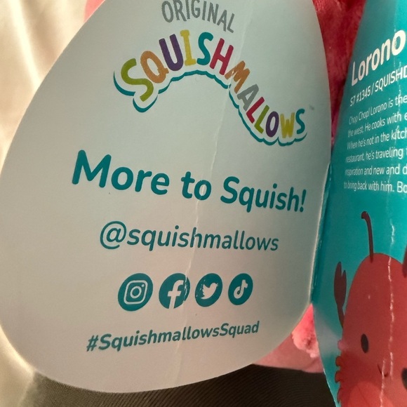NEW Lorono the Lobster Squishmallows by Kelly Toys - Picture 10 of 10